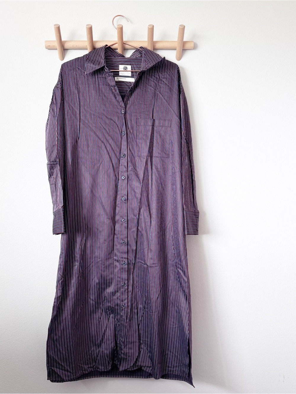 Peruvian Connection x Glenda Bailey Striped Shirt Dress.